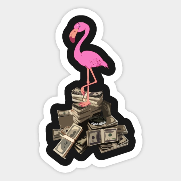 Hippie Heads (Flamingo Money Tee) Sticker by HippieHeadsFam